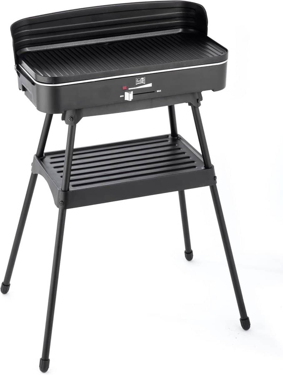 krachtige elektrische tafelbarbecue met groot grilloppervlak en windscherm