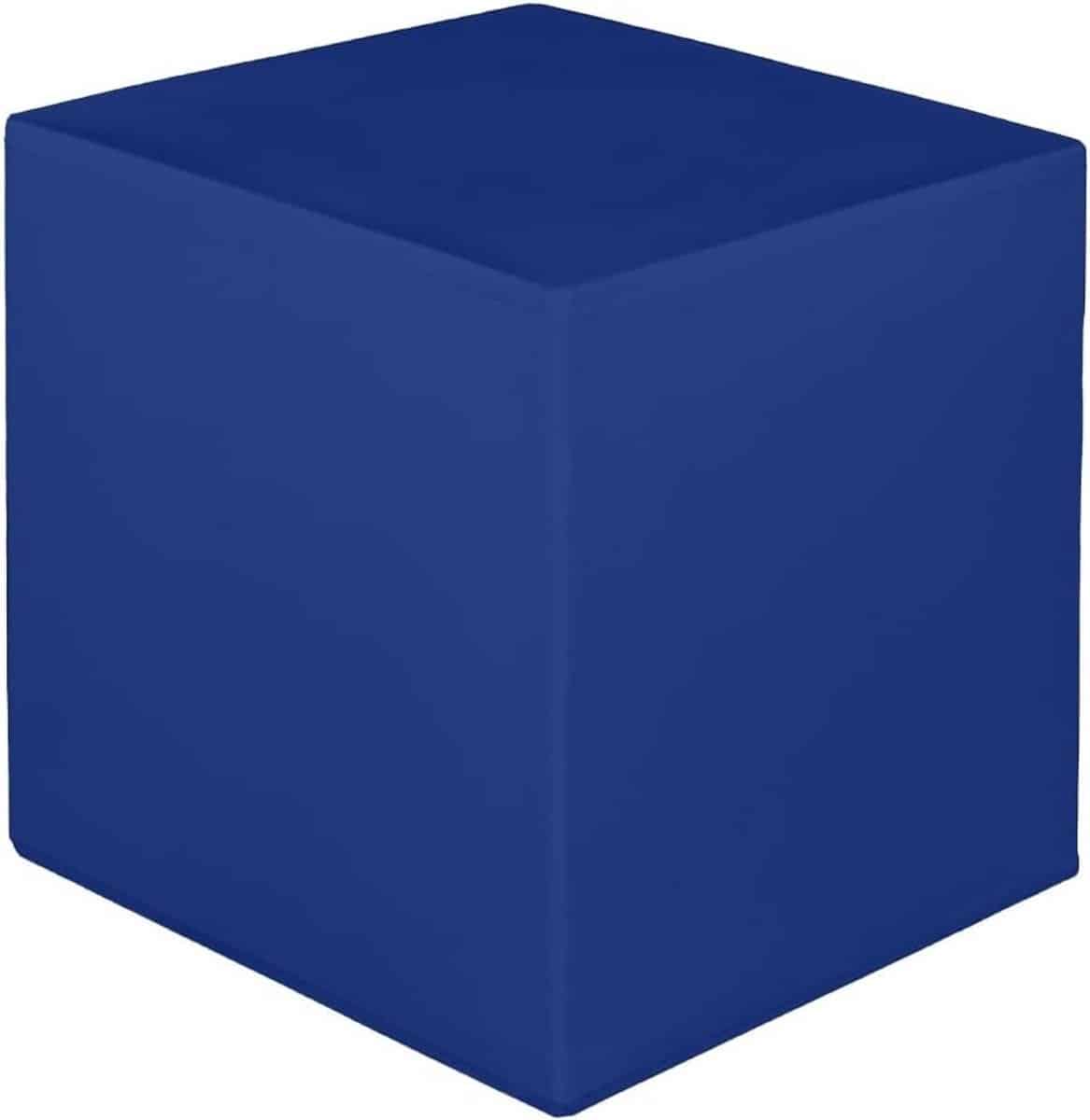 kunsthars kubus 25 cm blauw voor binnen en buiten