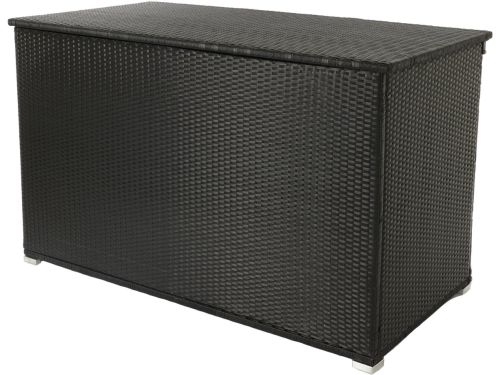 Kussenbox zwart XL 850 l met aluminiumframe waterdicht.