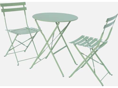 Kynast Bistroset 3-delige set voor balkon en terras GROEN inklapbare