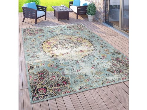 Laagpolig Buitenkleed met Oosters Patroon voor Balkon en Tuin (Diverse