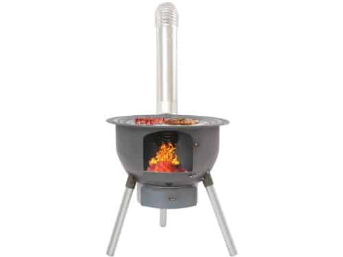 LeeuwenChoice® Ronde Houtkachel BBQ - Multifunctioneel - RVS - Voor