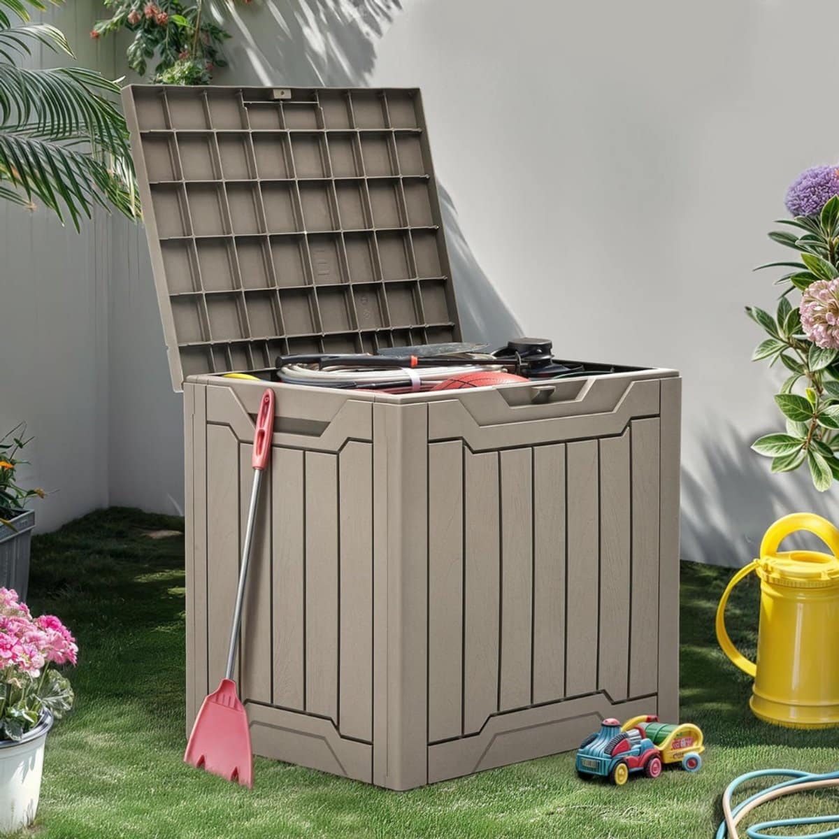 lifestages opbergbox tuinkussenbox resin outdoor opbergdoos 31