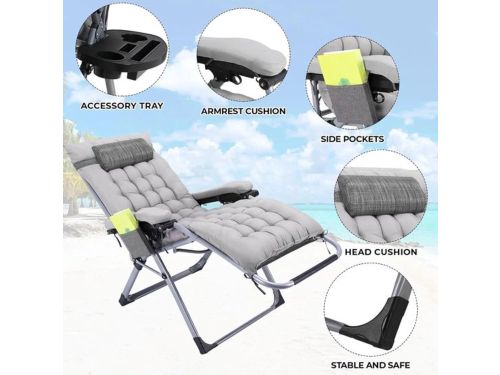 Ligbed - 3-delige Verstelbare Ligstoelset - Tuinstoelen - Zonnebedden