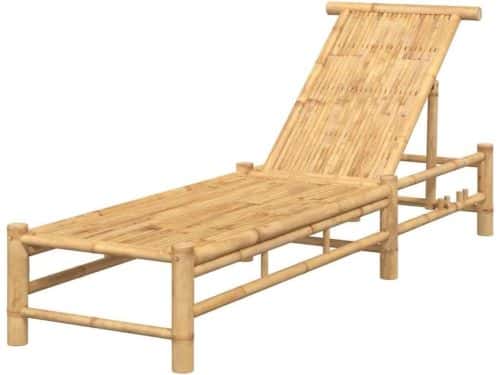 Ligbed Bamboe - Loungestoel Tuin - Ontspannen Buiten - Verstelbare