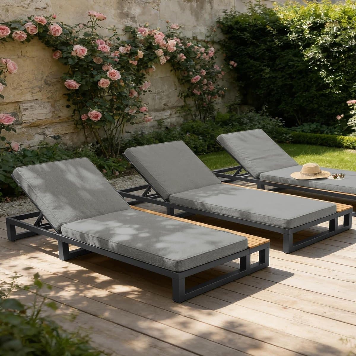 ligbed buiten lounger tuin ontspannen buiten verstelbare