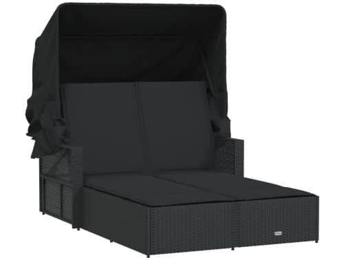 Ligbed | Loungebed | Ligstoel 2-persoons met luifel en kussens