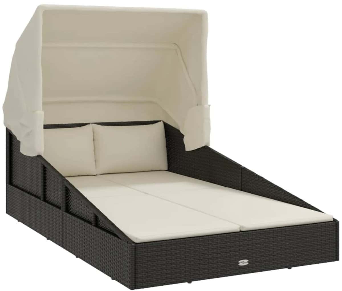 ligbed | loungebed | ligstoel met inklapbaar dak 200x114x128 cm