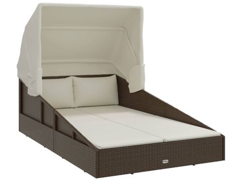Ligbed | Loungebed | Ligstoel met inklapbaar dak 200x114x128 cm