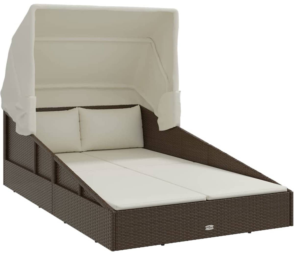 ligbed | loungebed | ligstoel met inklapbaar dak 200x114x128 cm