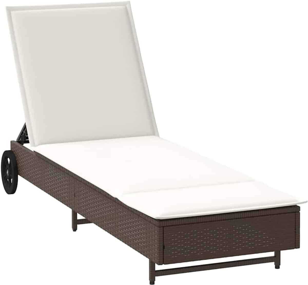 ligbed met wielen zonnebed tuin ontspannen in zon