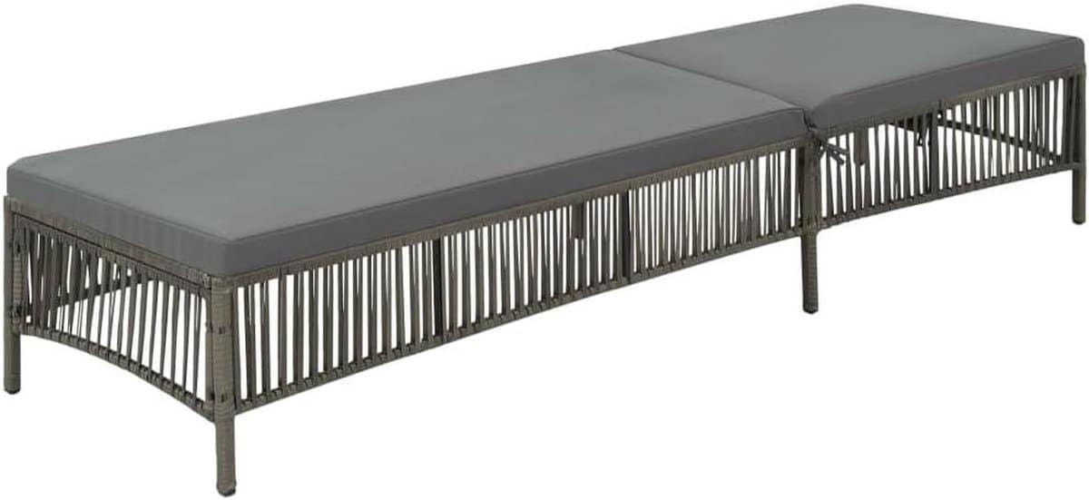 ligbed poly rattan lounger ligstoel ontspannen in de