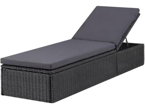 Ligbed Poly Rattan - Loungestoel Chaise Longue - Ontspannen in
