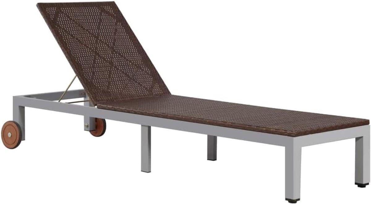 ligbed poly rattan tuinbed zonnebed zonnebaden loungen
