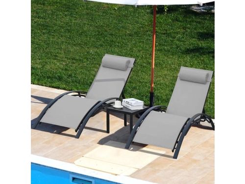 Ligbed Set - Verstelbare Ligstoelen - Outdoor Bedden - Tuinmeubelen