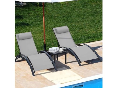 Ligbed Set - Verstelbare Ligstoelen - Outdoor Bedden - Tuinmeubelen