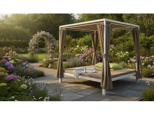 Ligbed Sun Island Lounge Gazebo XXL Double Garden Daybed