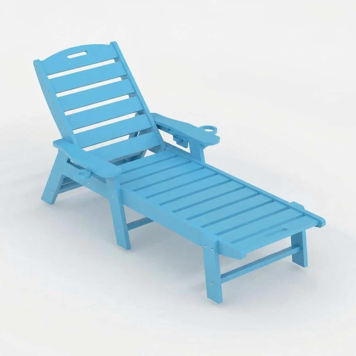 ligbed voor buiten verstelbare rugleuning (5 standen) onderhoudsvrij