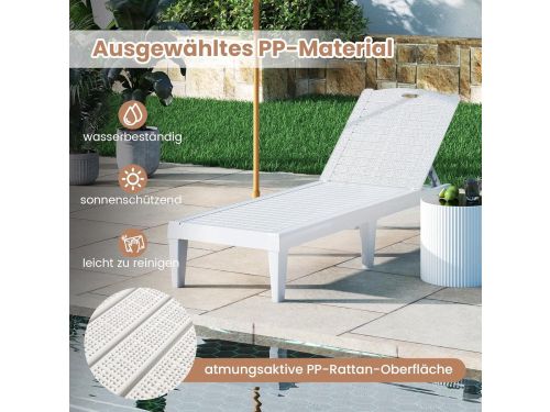 Ligbedden Set van 2 187 x 55 x 28 cm