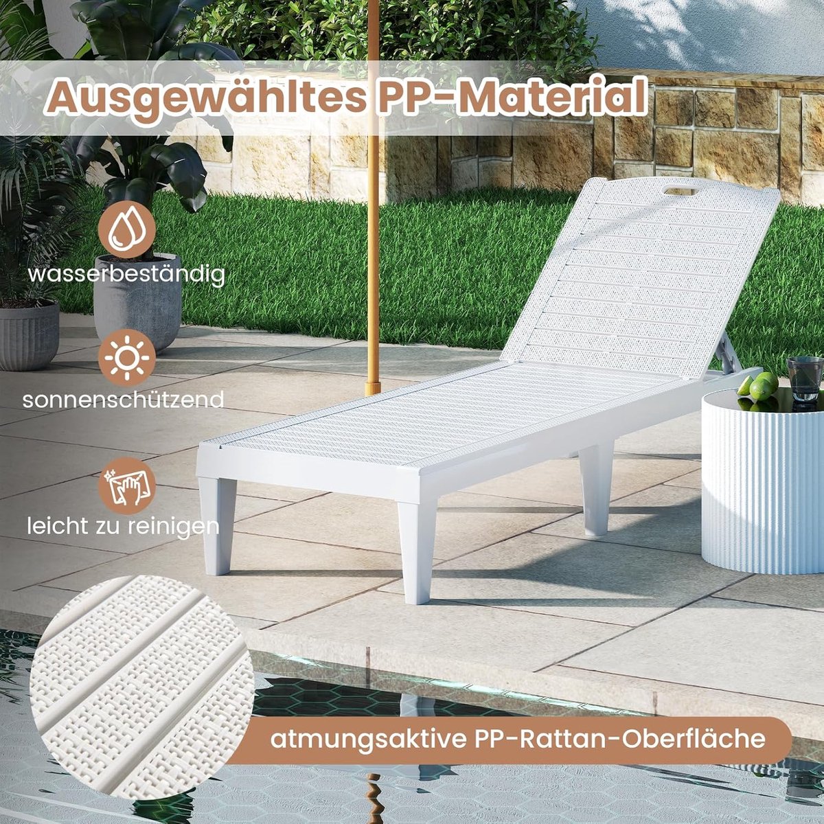 ligbedden set van 2 187 x 55 x 28 cm