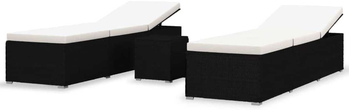 ligbedden set zonnebed tuinmeubel ontspannen in de tuin