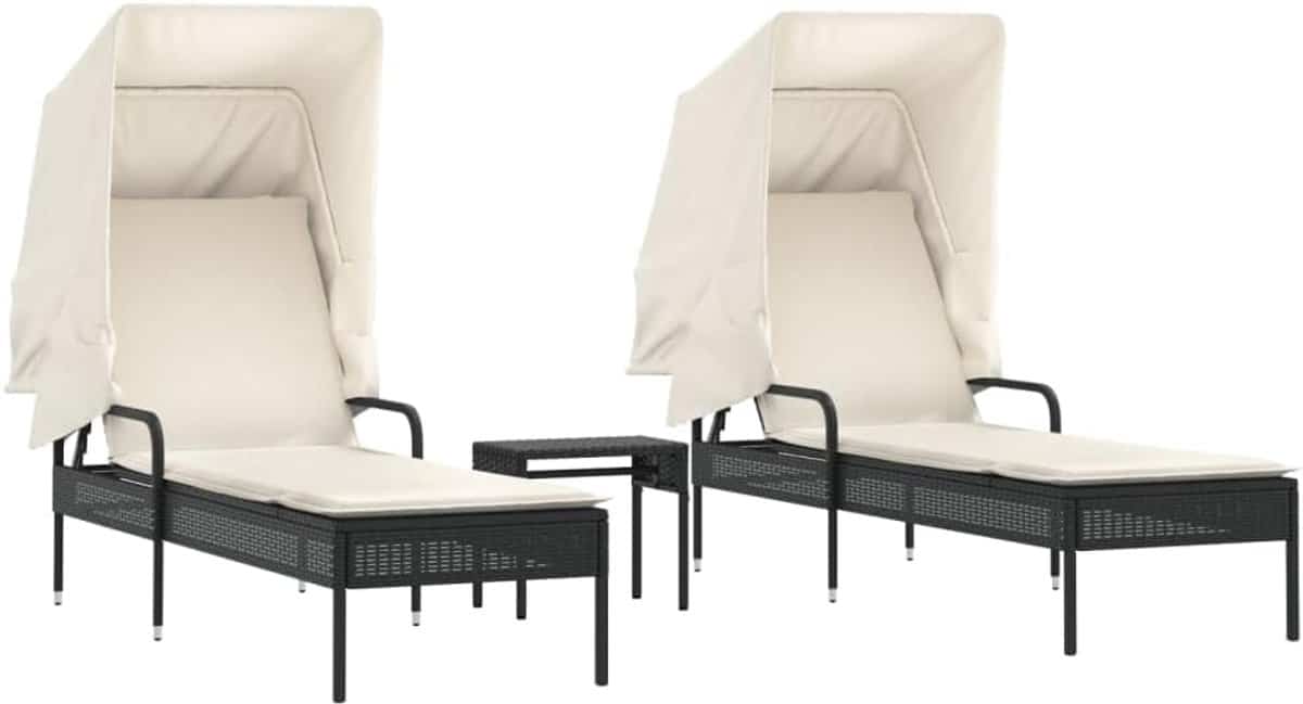 ligbedden set zonnebedden tuin ontspannen buiten inclusief