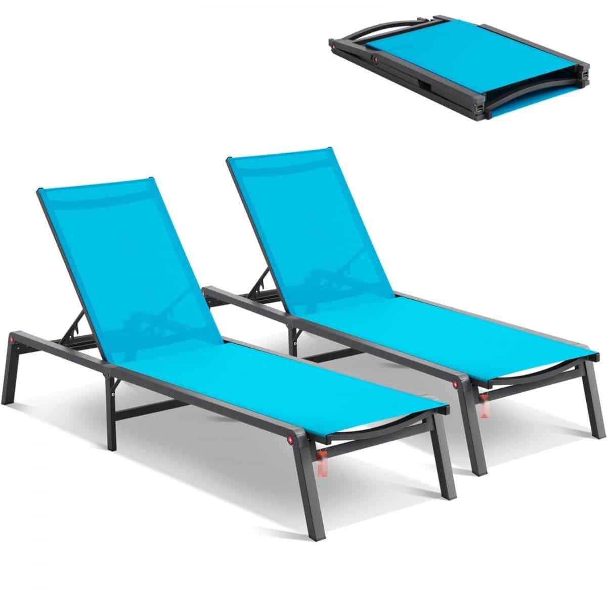 ligbedden voor buiten loungestoelen aluminium met 5