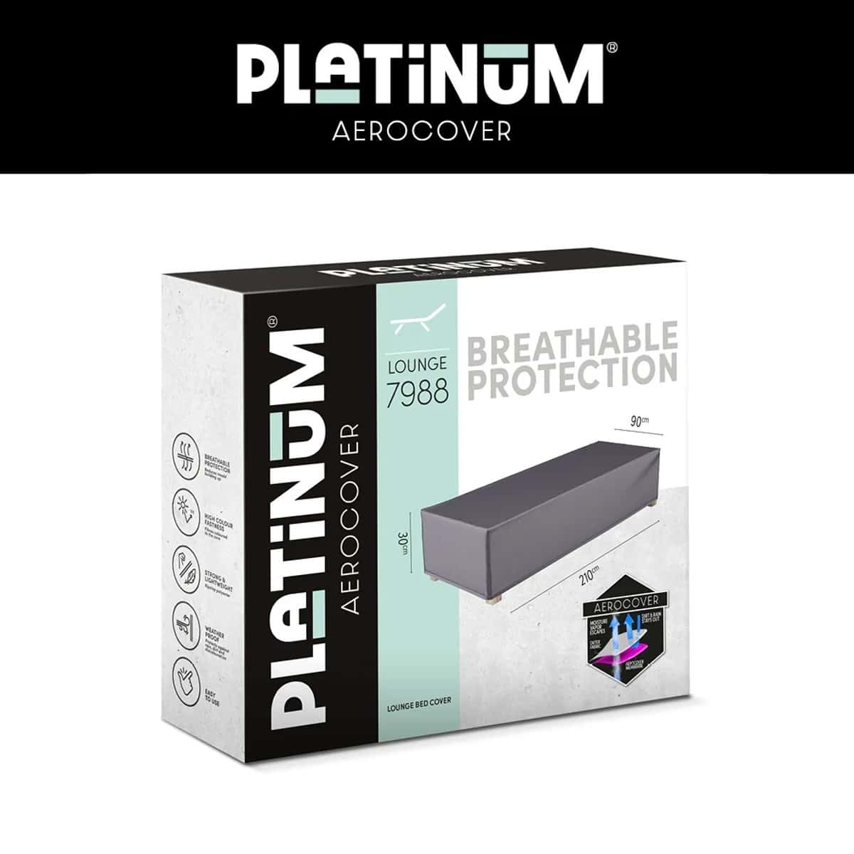 ligbedhoes 210x90x30 cm aerocover platinum