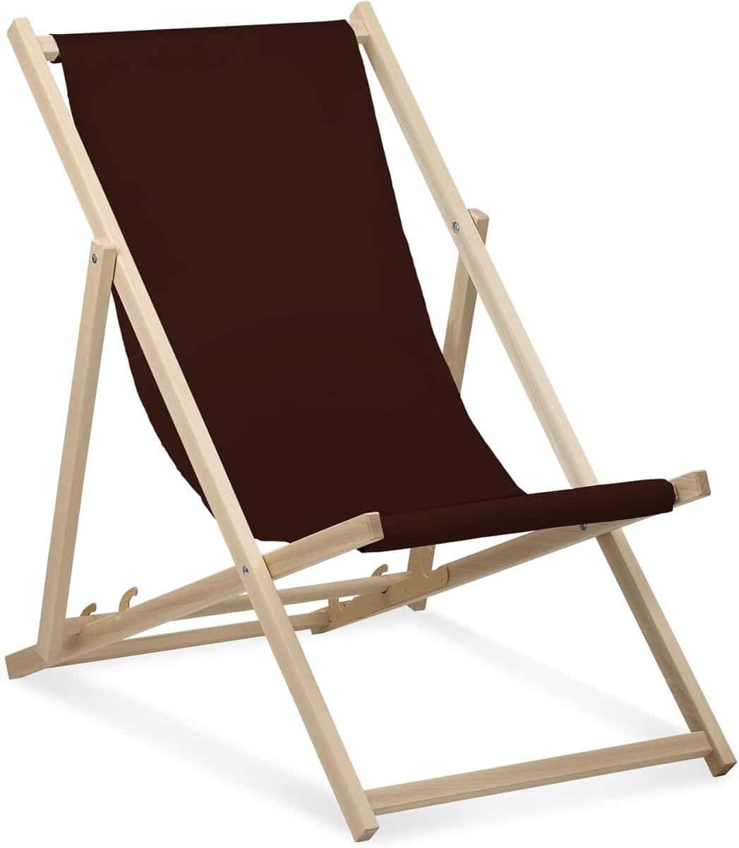ligstoel beukenhout strandstoel lounger ontspannen buiten 3 voudig