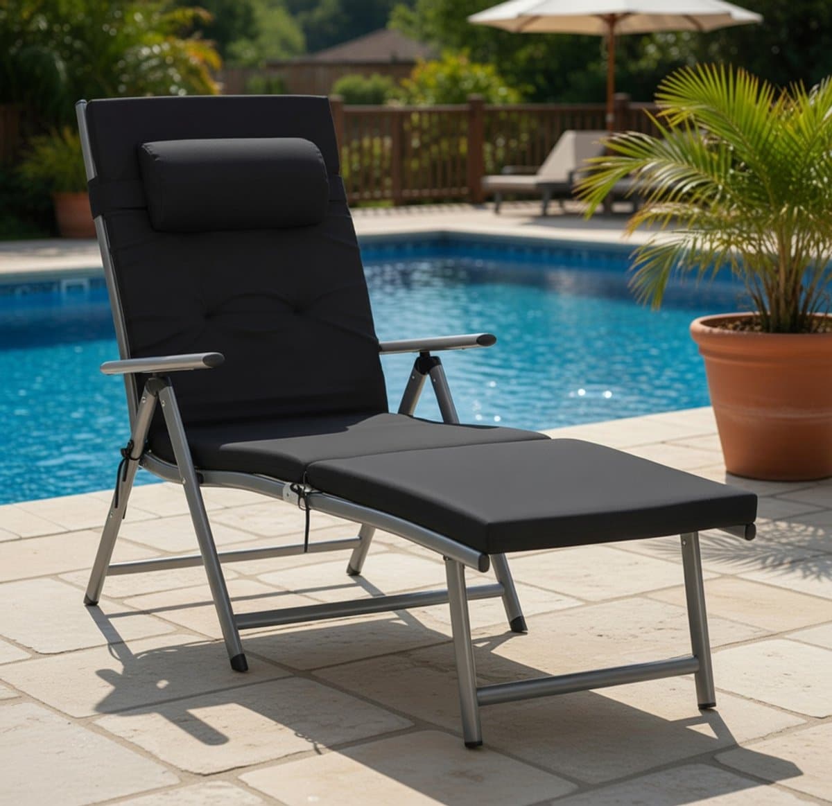 ligstoel inklapbaar 180 x 60 x 39 cm