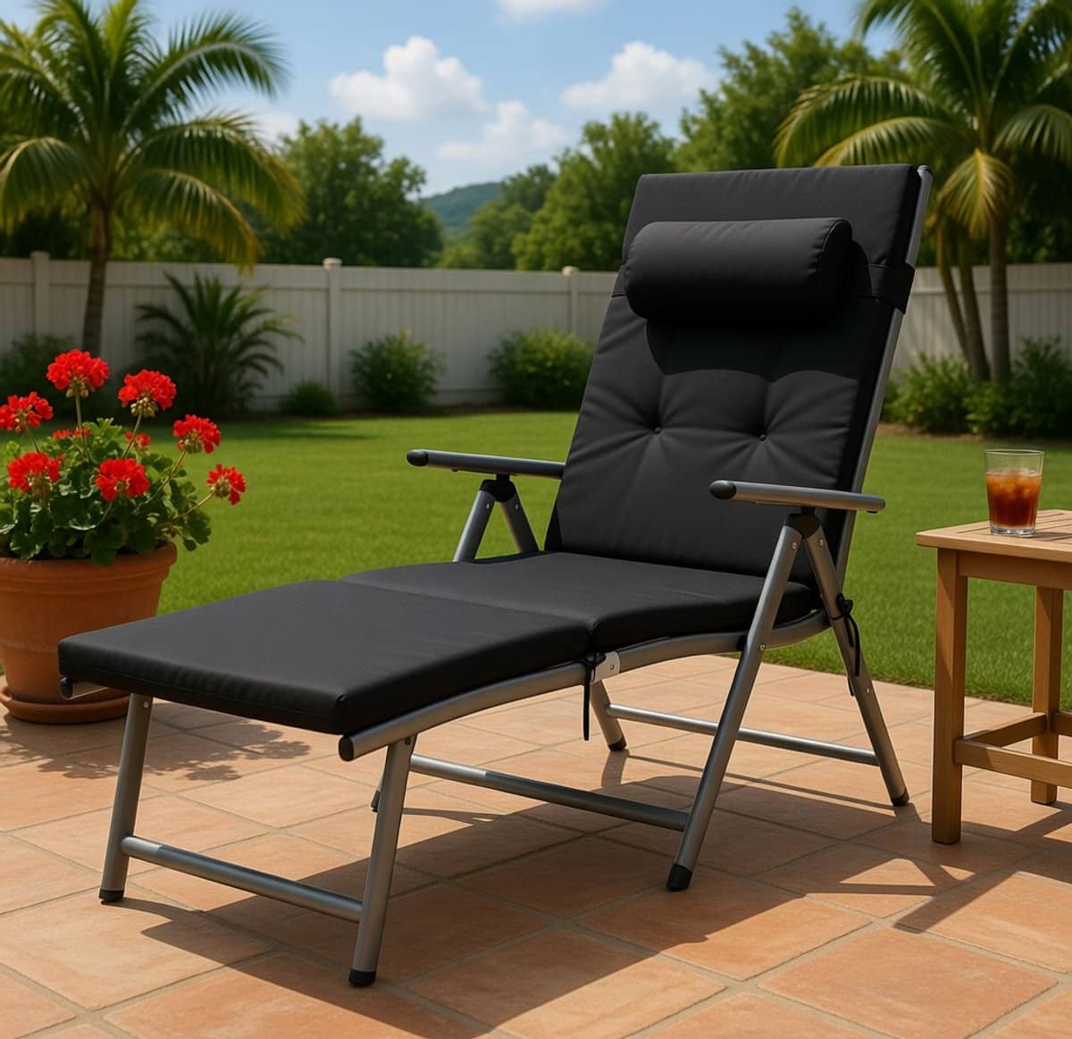 ligstoel inklapbaar 183 x 60 x 39 cm