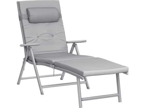 Ligstoel inklapbaar verstelbaar 183 x 60 x 39 cm met