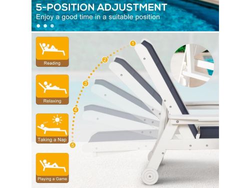 Ligstoel met Verstelbare Rugleuning 180x55x33 cm - Luxe Tuin Ligbed