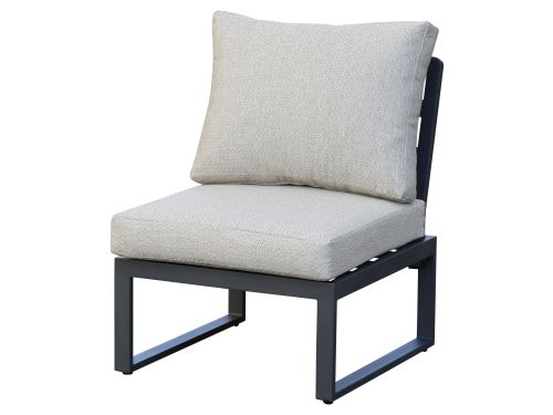 Lola middenelement aluminium antraciet soft grey kussens