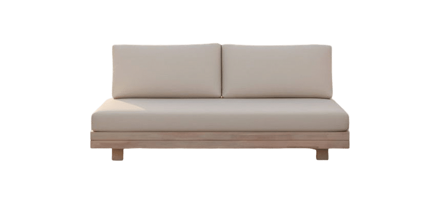 los angeles bench 2 seater oyster steel/acacia off white eurofar eurofar