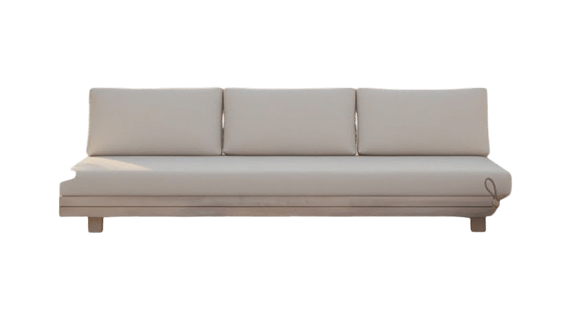 los angeles bench 3 seater oyster steel/acacia off white eurofar eurofar