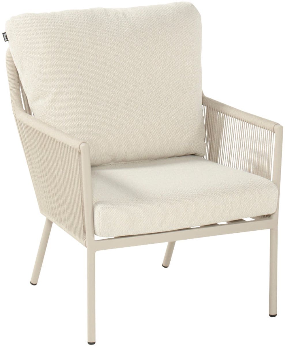 lounge dining stoel zaragoza | sand | aluminium en rope
