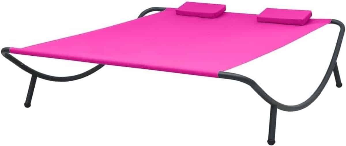 loungebed stof ligbed buiten ontspannen in tuin