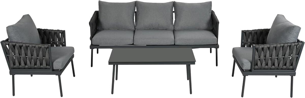 loungeset 4 delig tuin depauwonen luxe tuinmeubelset met 3