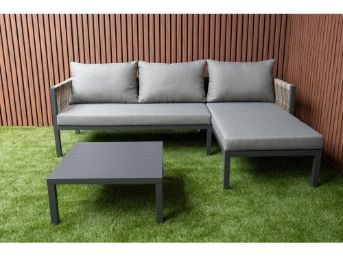 Loungeset Ibiza Moderne Hoekbank Chaise Longue Rechts Tuinset - 113579