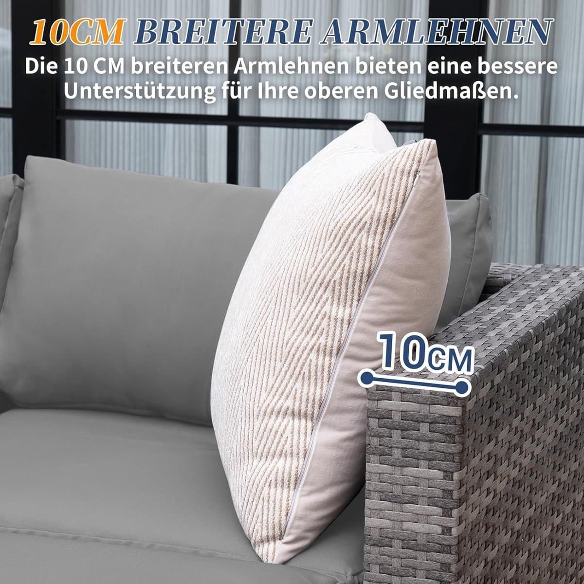 loungeset tuin 5 delig polyrattan 215 x 75 x 63 cm