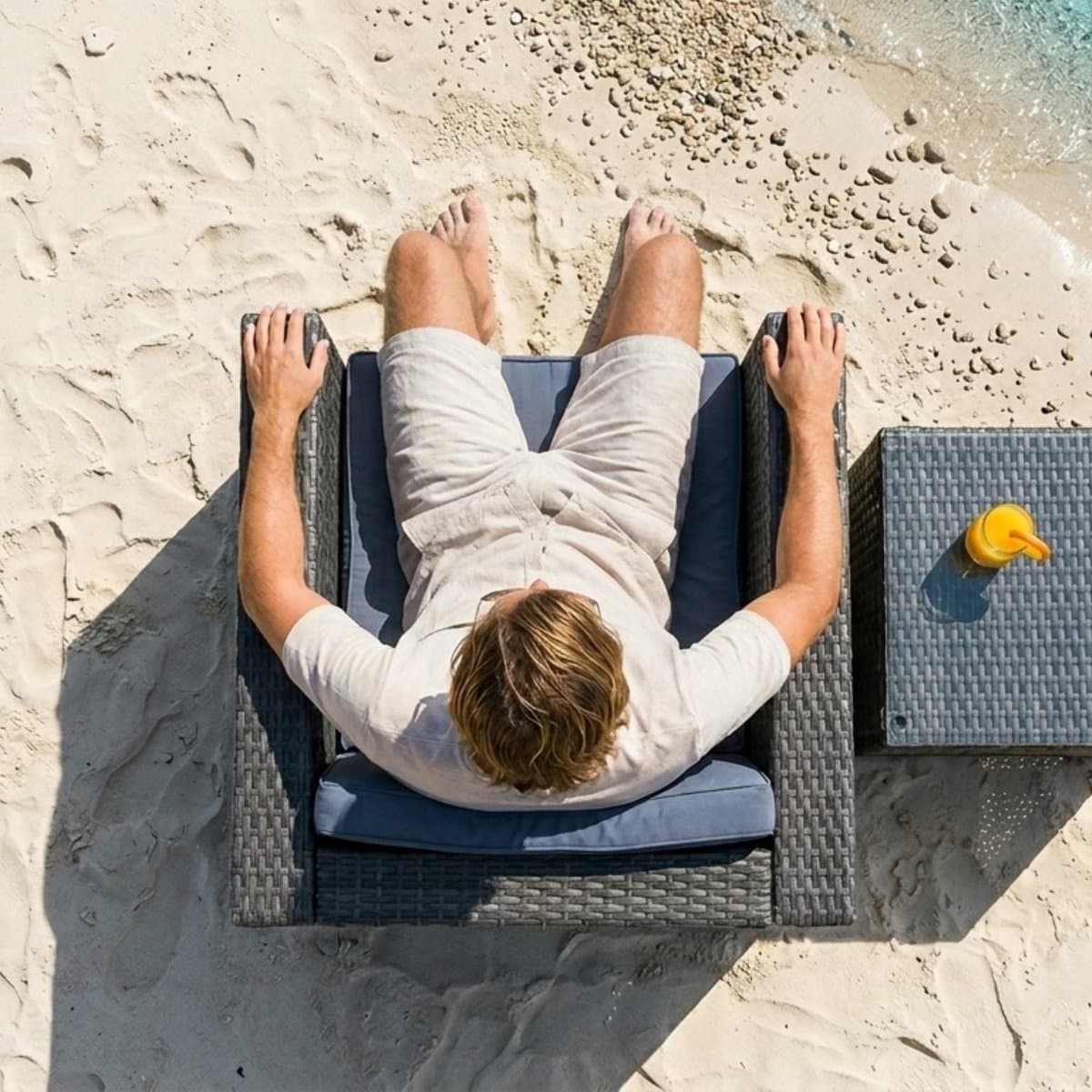 loungestoel polyrotan meuble paris tuinstoel rotan antraciet grijs met kussens