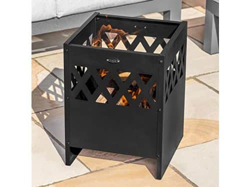 Luxe 16" Vierkante Vuurplaats voor Tuin - Duurzaam Staal met