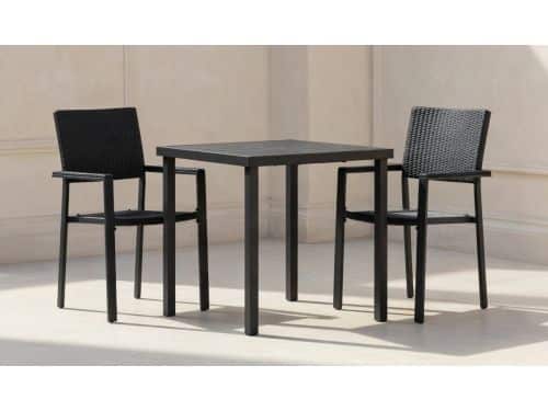 Luxe 3-delige Poly Rattan Bistroset - Tuin- en Balkonmeubel Set