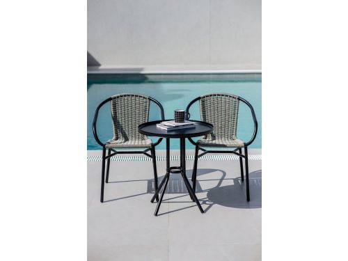 Luxe 3-Delige Polyrotan Bistroset voor Balkon & Tuin
