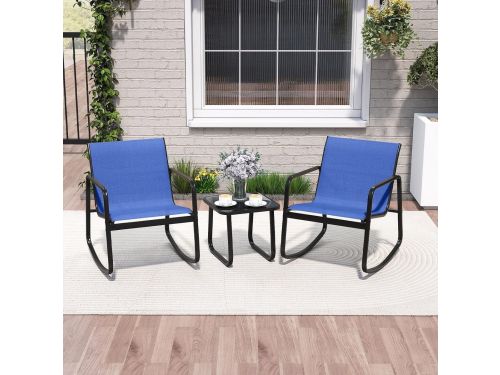 Luxe 3-delige Schommel Balkonset met Tafel en 2 Stoelen