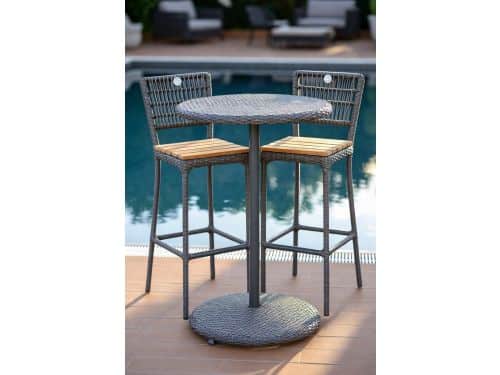 Luxe 3-delige Tuinbar Set - Polyrattan & Massief Acaciahout