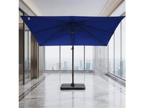 Luxe 3x3m Zweefparasol met Aluminium Muurarm & 360° Rotatie
