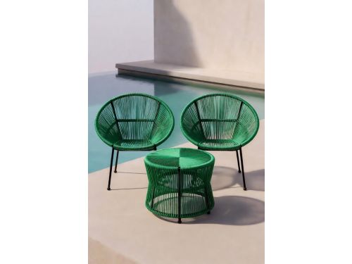 Luxe 5-delige Rotan Bistroset met 2 Fauteuils, 2 Tuinstoelen &
