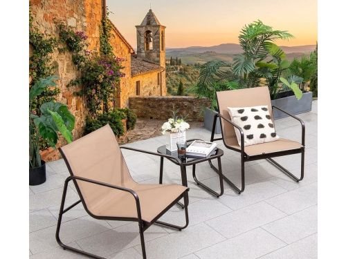 Luxe Comfort Balkonset 3-Delig met Tafel en 2 Stoelen